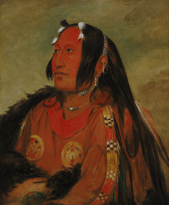 George Catlin - Wi jún jon, Pigeon's Egg Head (The Light), A Distinguished Young Warrior