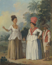 Agostino Brunias - West Indian Women of Color, with a Child and Black Servant-Reproduction-Get Custom Art