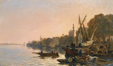 Alberto Pasini - A Ferry on the Nile - Get Custom Art