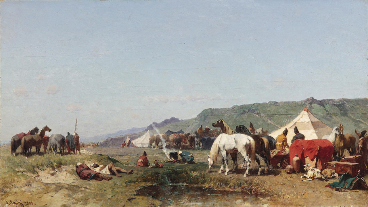 Alberto Pasini - An Arab Encampment - Get Custom Art