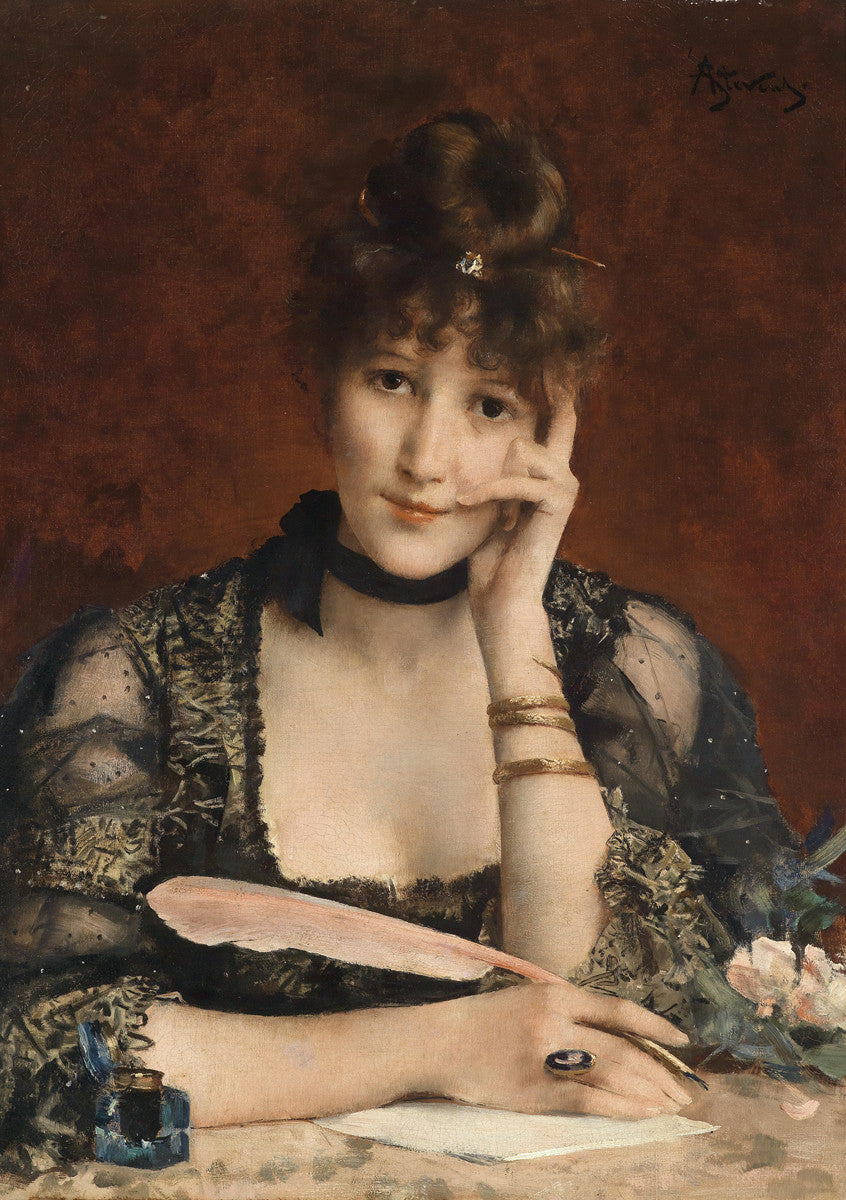 Alfred Stevens - The Letter - Get Custom Art