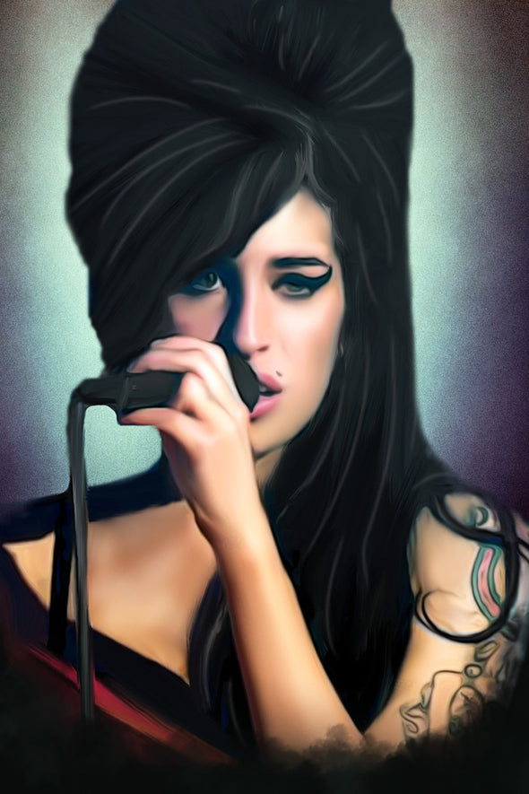 Amy Winehouse Digital Painting - Get Custom Art