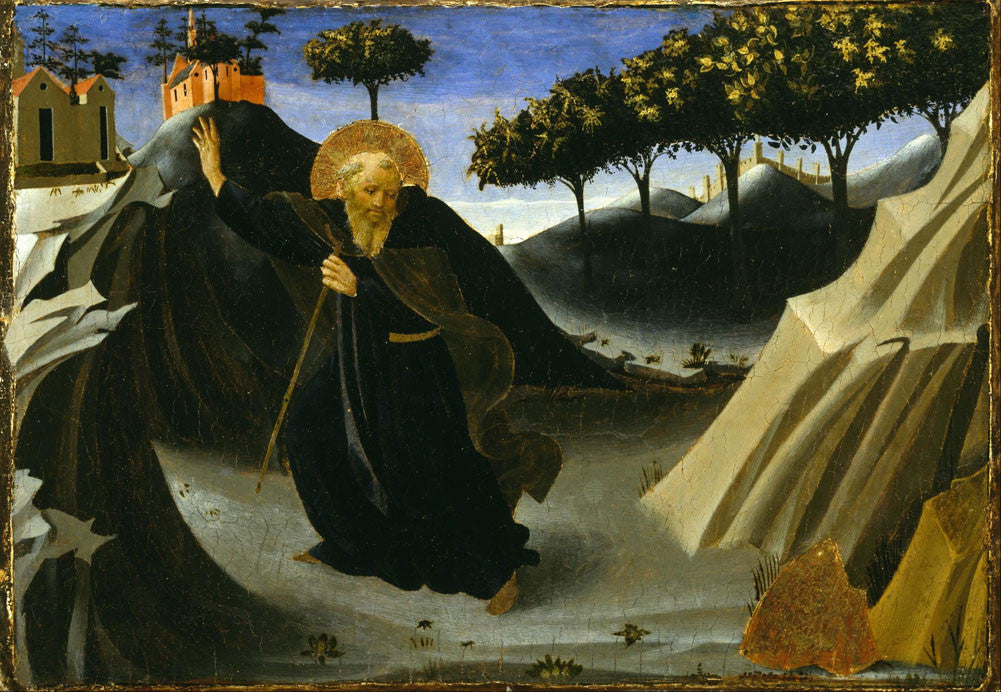 Angelico Fra - Saint Anthony Abbot Shunning the Mass of Gold-Reproduction-Get Custom Art