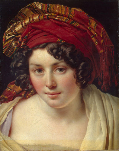 Anne-Louis Girodet de Roussy-Trioson - Head of a Woman in a Turban