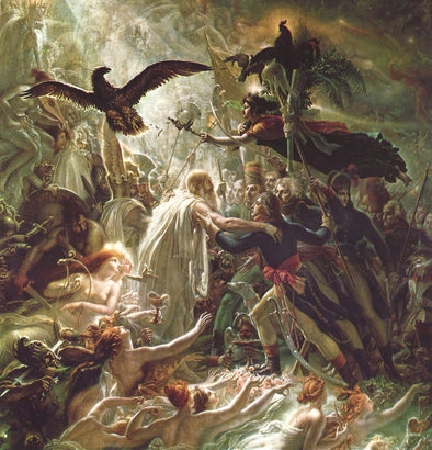 Anne-Louis Girodet de Roussy-Trioson - Ossian Receiving the Ghosts of the Fallen French Heroes