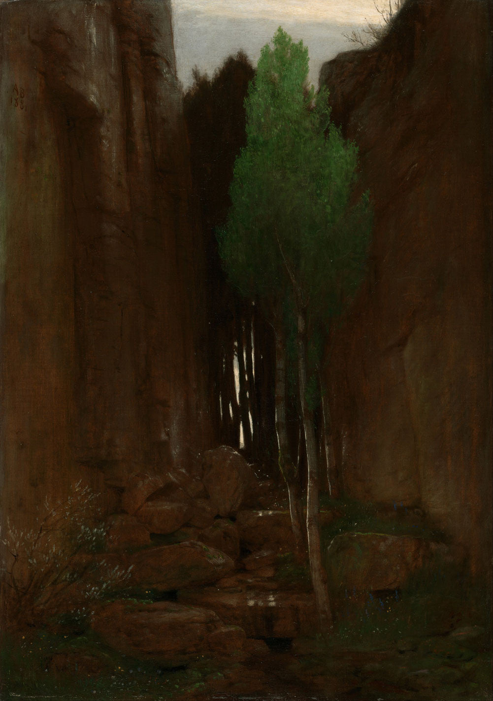 Arnold Böcklin - Quell in einer Felsschlucht