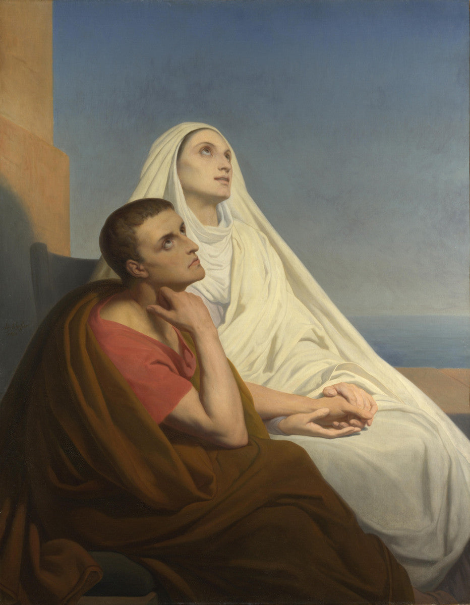 Ary Scheffer - Saints Augustine and Monica-Reproduction-Get Custom Art