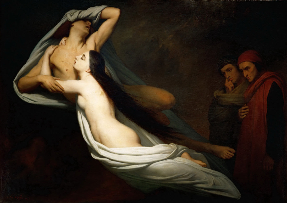 Ary Scheffer - The Ghosts of Paolo and Francesca Appear to Dante-Reproduction-Get Custom Art