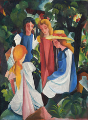 August Macke - Four Girls-Reproduction-Get Custom Art