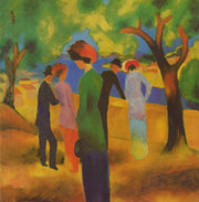 August Macke - Lady in a Green Jacket