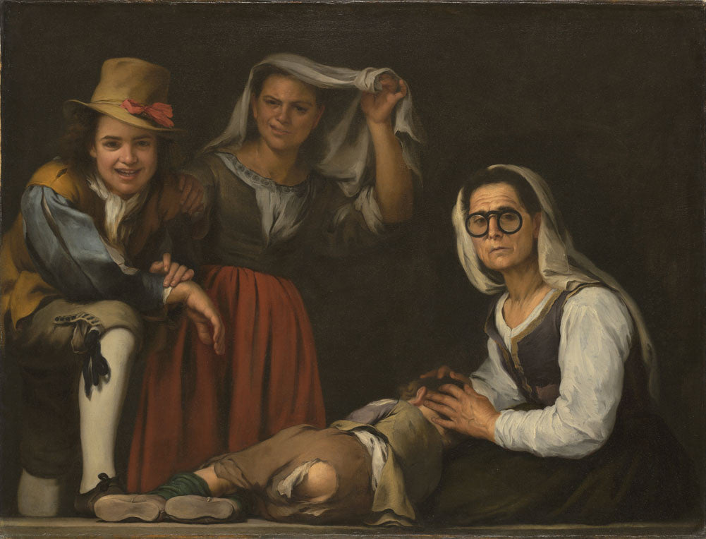 Bartolomé Esteban Murillo - Four Figures on a Step