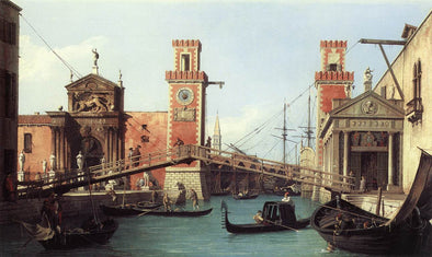 Canaletto - View of the Entrance to the Venetian Arsenal