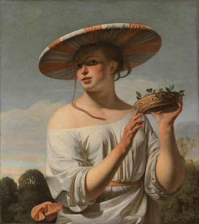 Caesar van Everdingen - Girl in a Large Hat