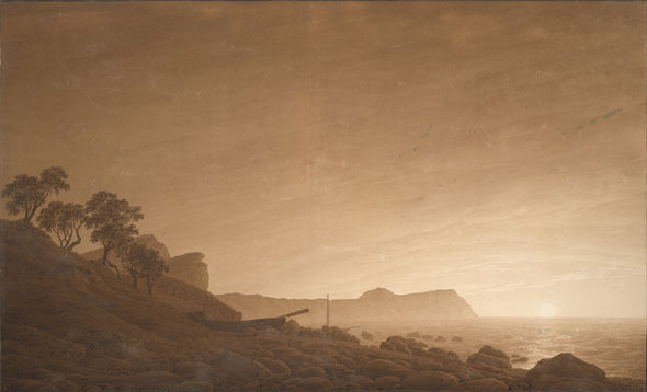 Caspar David Friedrich - View of Arkona with Rising Moon