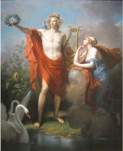 Charles Meynier - Apollo, God of Light, Eloquence, Poetry and the Fine Arts with Urania, Muse of Astronomy