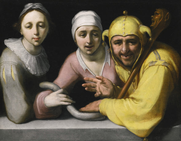 Cornelis van Haarlem - A Fool with Two Women