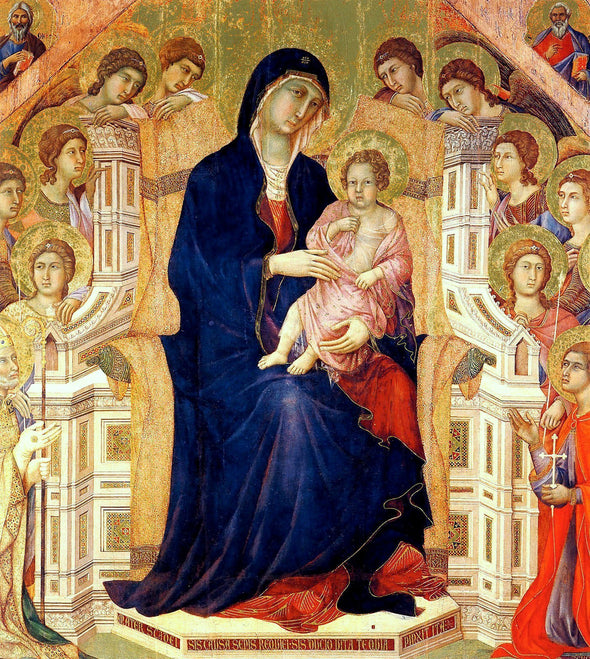 Duccio di Buoninsegna - Maestà with Twenty Angels and Nineteen Saints