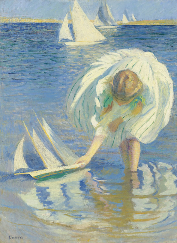 Edmund Charles Tarbell - Child and Boat