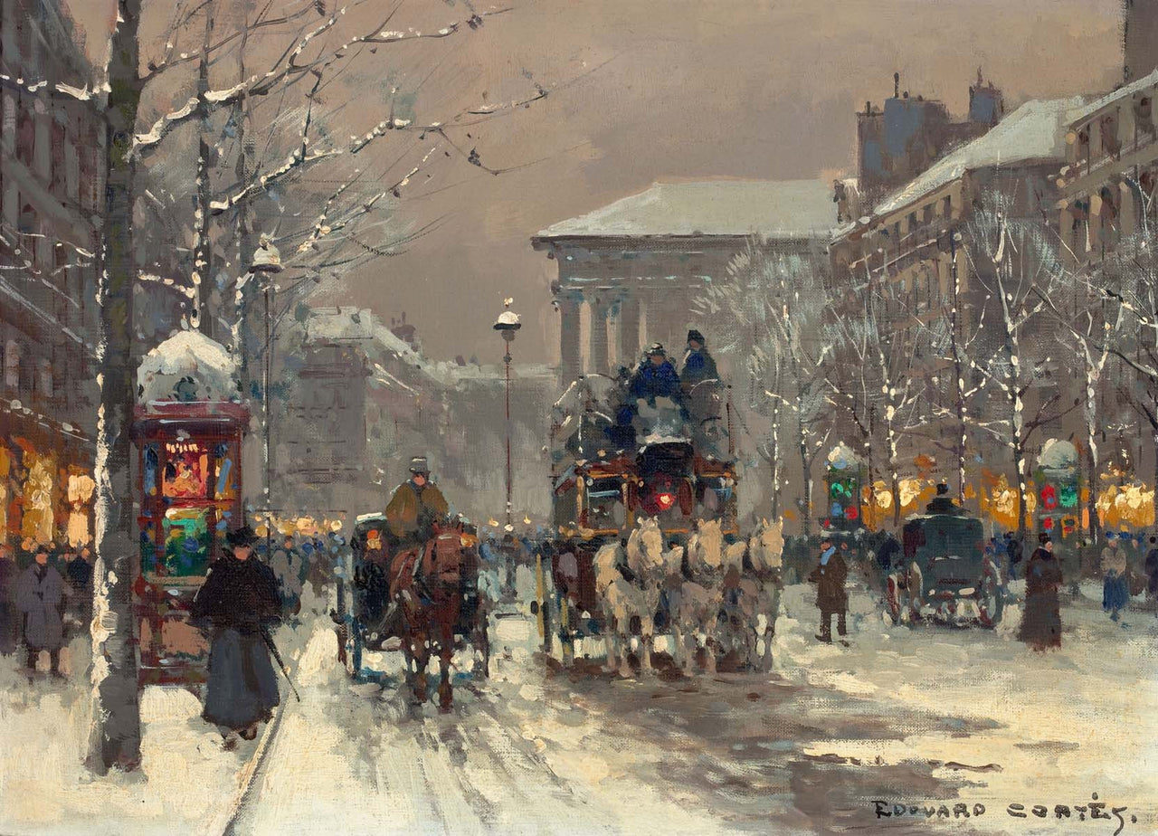 Edouard Cortes - Boulevard de la Madeleine-Reproduction-Get Custom Art
