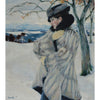 Edward Cucuel - Girl With Fur Coat