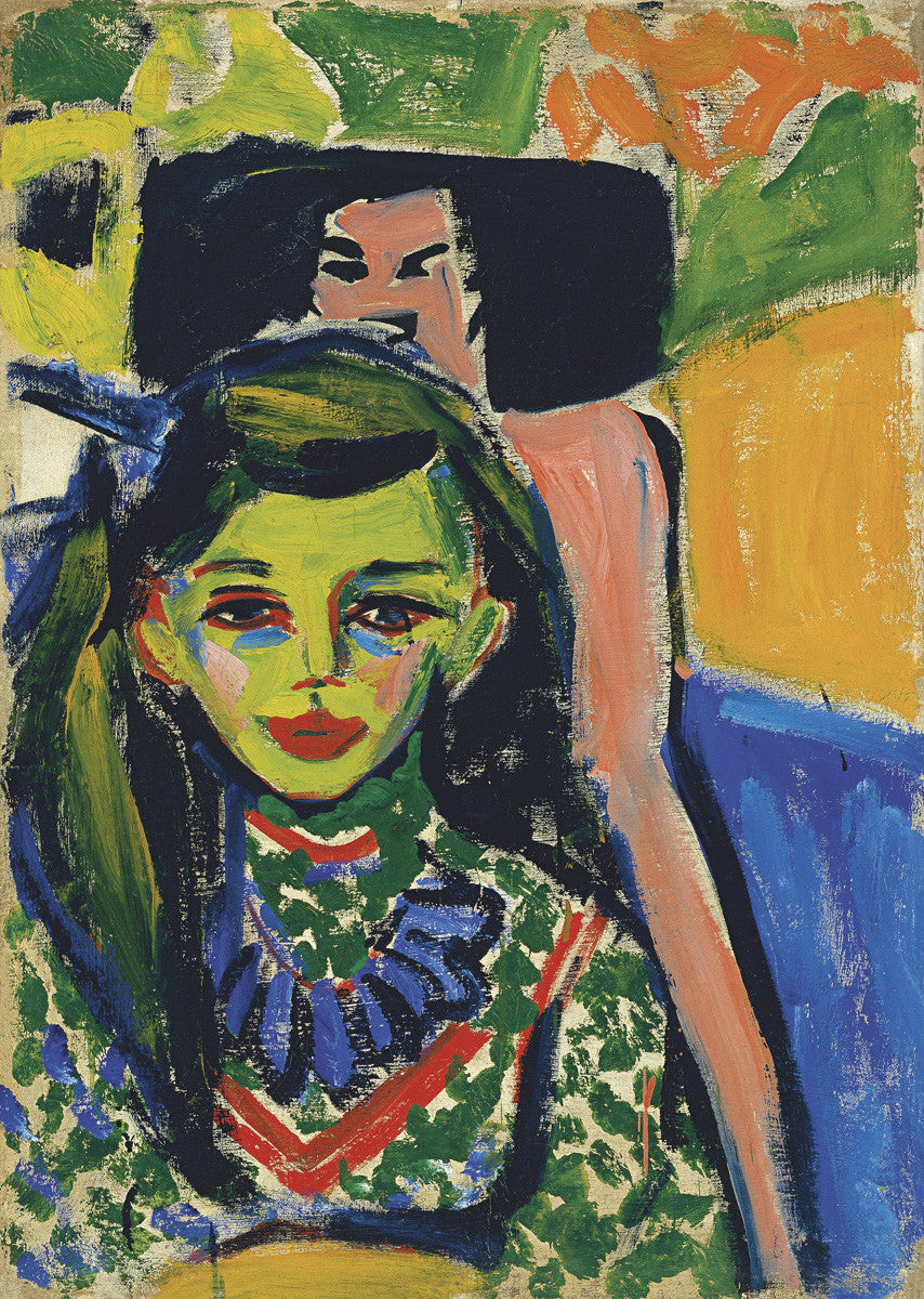 Ernst Ludwig Kirchner - Franzi in front of Carved Chair-Reproduction-Get Custom Art