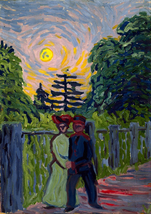 Ernst Ludwig Kirchner - Moonrise Soldier and Maiden