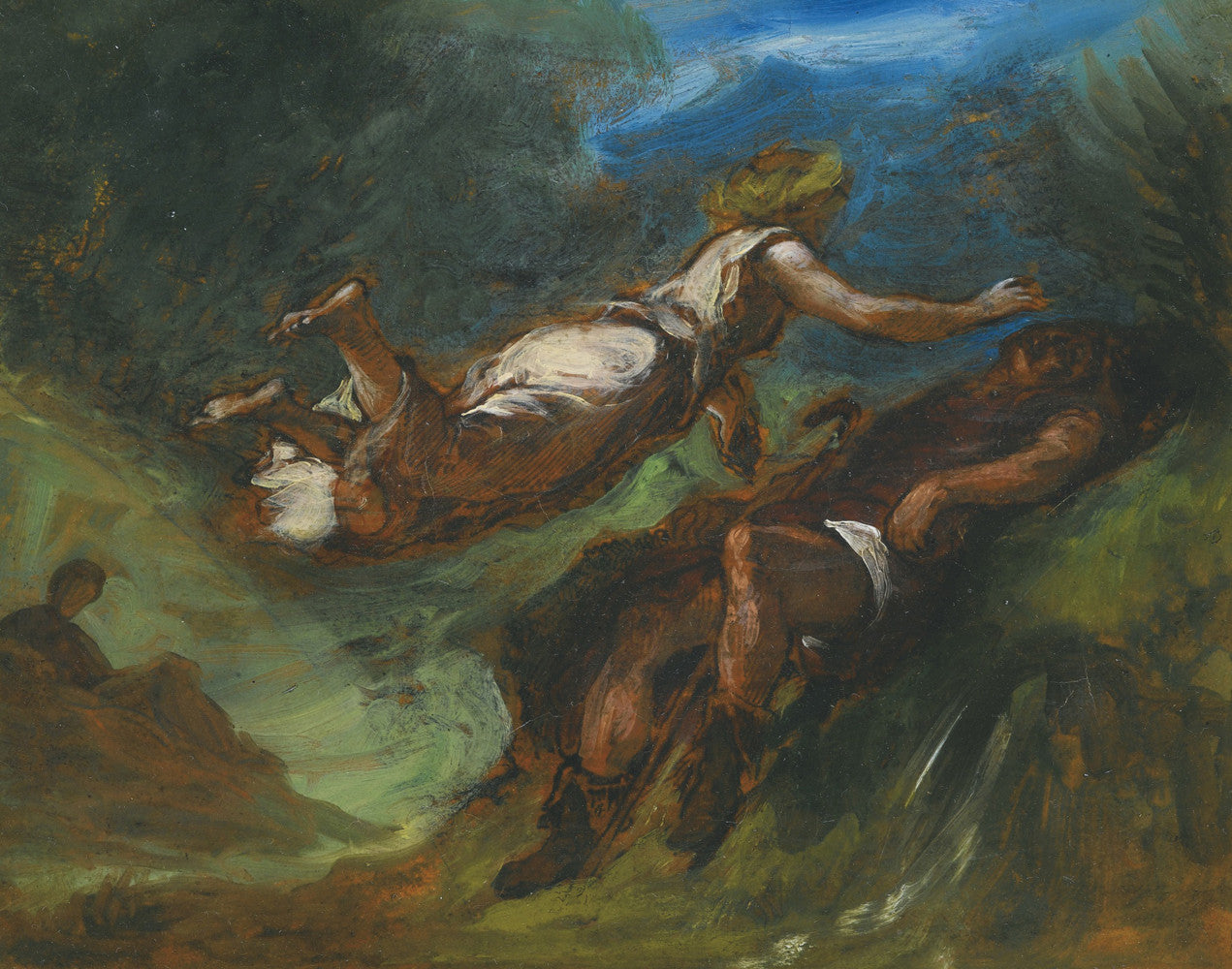 Eugène Delacroix - Hesiod and the Muse