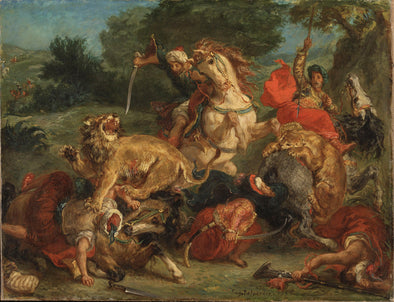 Eugene Delacroix - La Chasse aux lions (lion hunt)