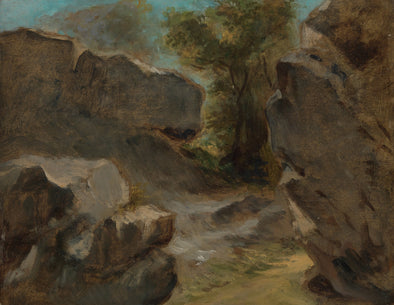 Eugène Delacroix - Landscape with Rocks, Augerville
