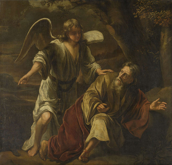 Ferdinand Bol - Biblical Scene, The Prophet Elijah Visited By An Angel