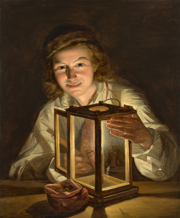 Ferdinand Georg Waldmüller - Selfportrait with a Lantern