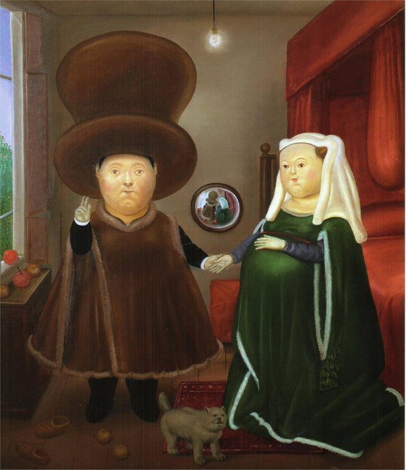 Fernando Botero - After the Arnolfini Van Eyck