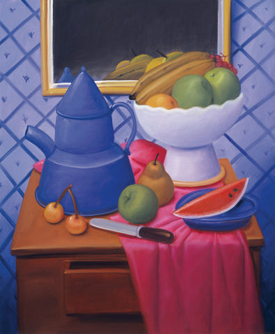 Fernando Botero - Still Life with Blue Coffee Pot