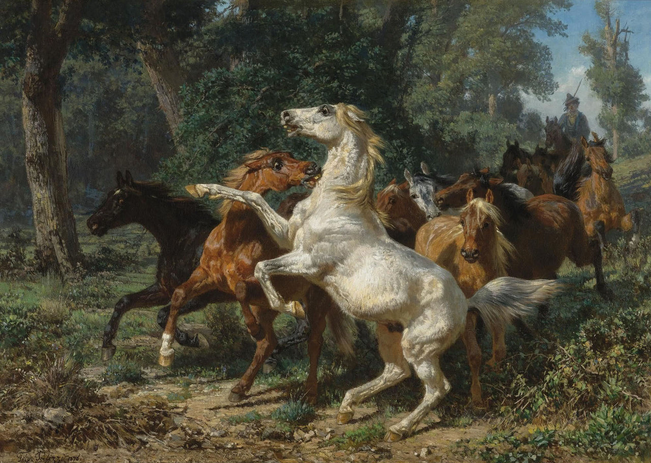 Filippo Palizzi - A Herd of Horses