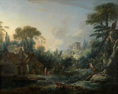 François Boucher - Landscape with a Water Mill