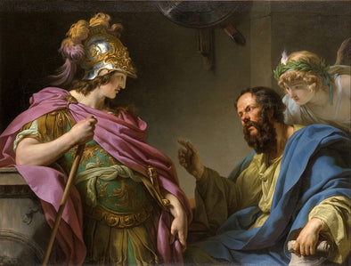 François-André Vincent - Alcibades being taught by Socrates