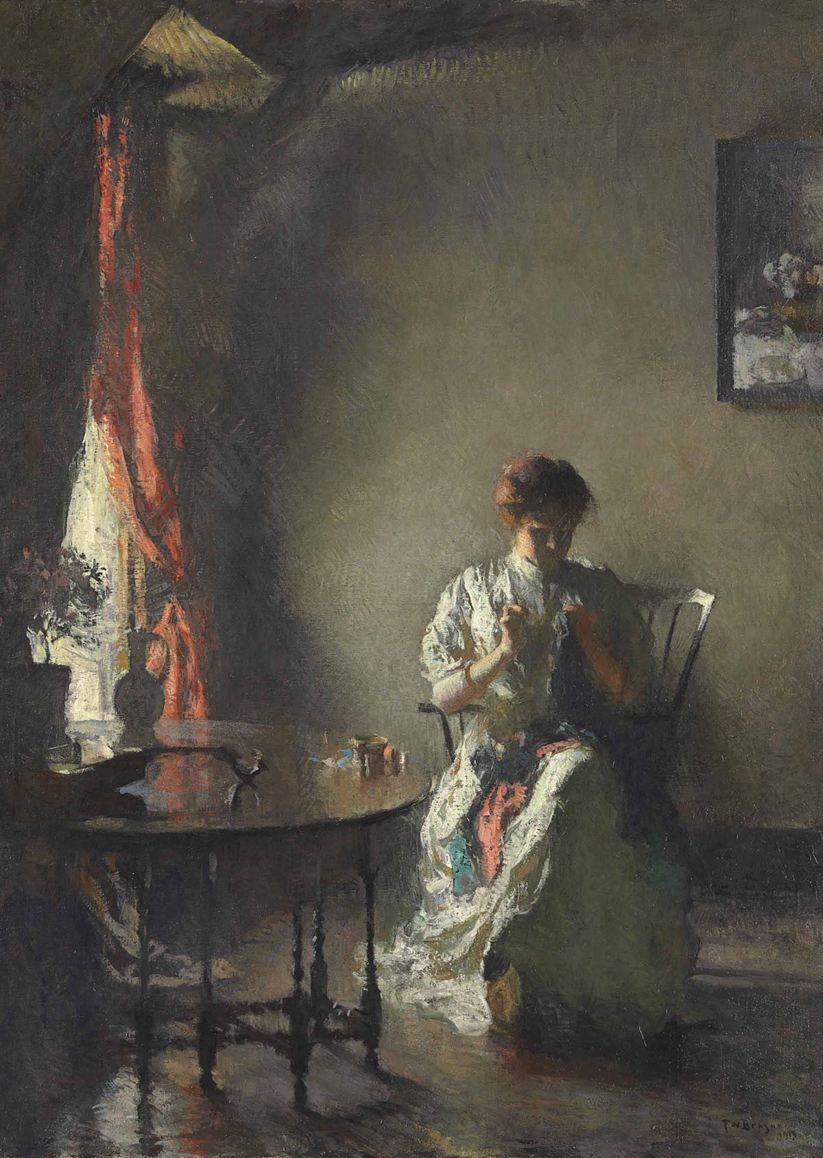 Frank Weston Benson - The Seamstress