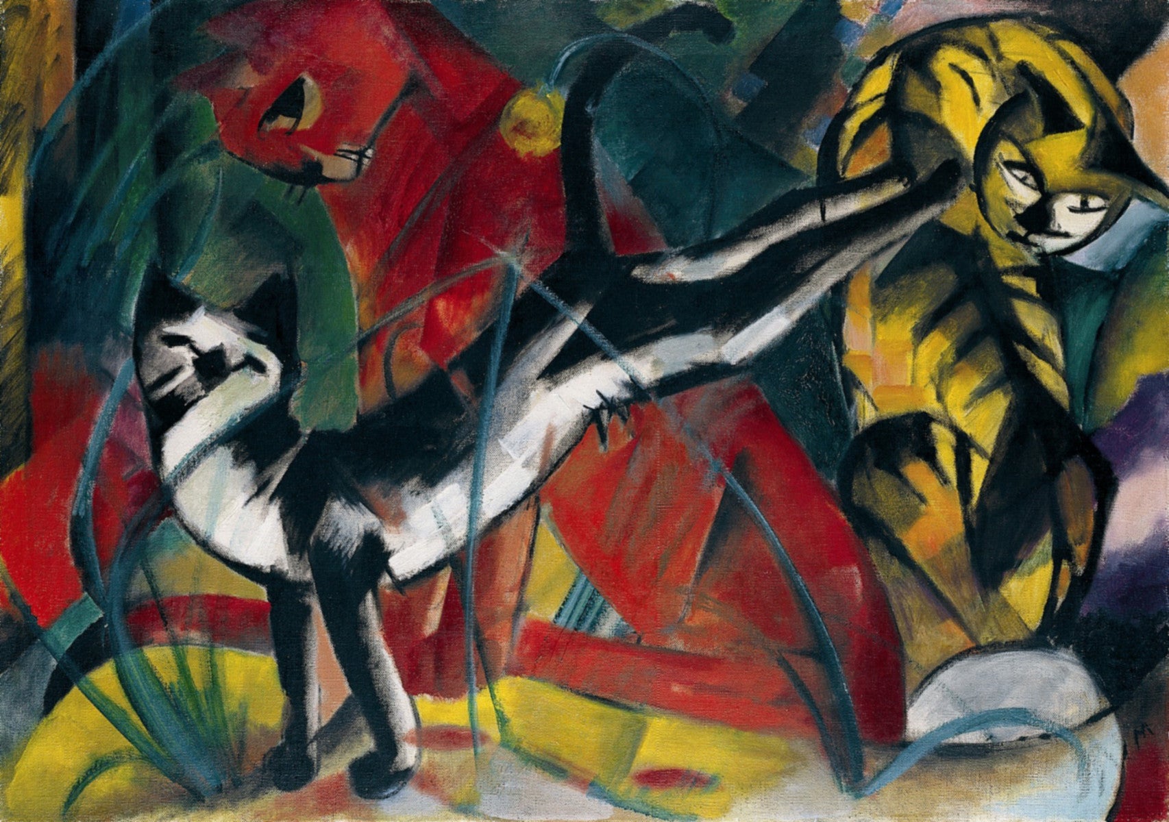 Franz Marc - Three Cats