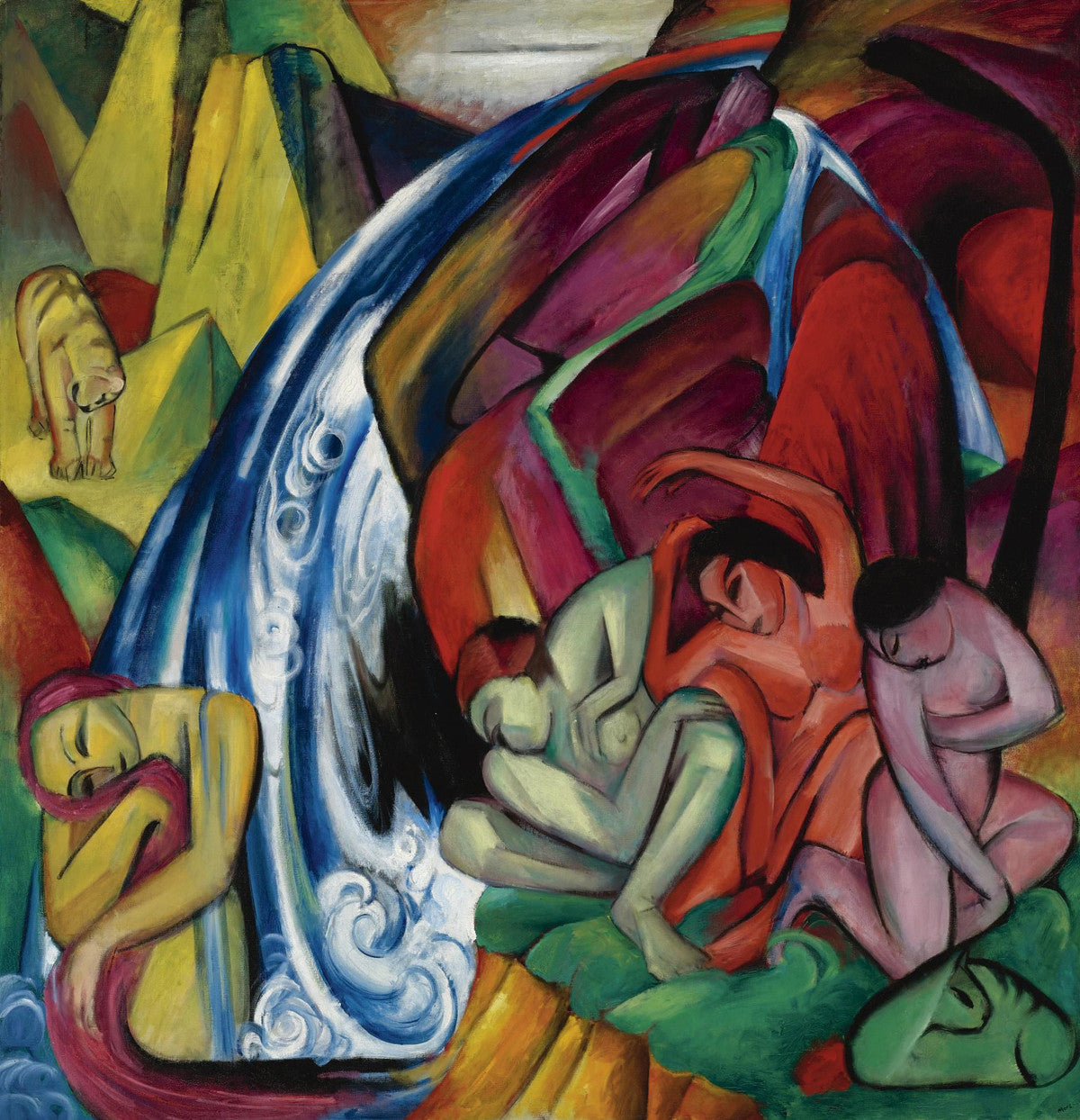 Franz Marc - Waterfall