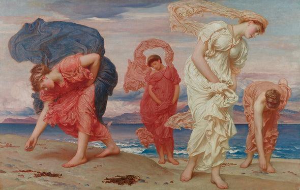 Frederic Lord Leighton - Greek Girls Picking up Pebbles by the Sea