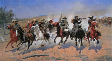 Frederic Remington - A Dash for the Timber