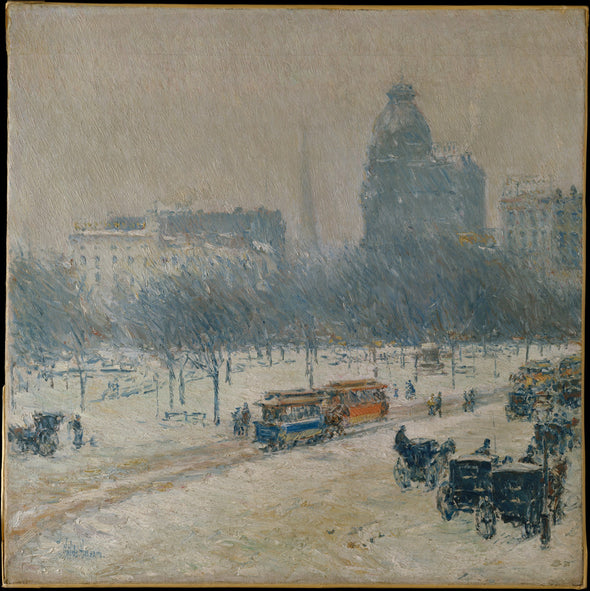 Frederick Childe Hassam - Winter in Union Square