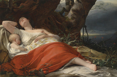 Friedrich von Amerling - Sleeping Fisherwoman