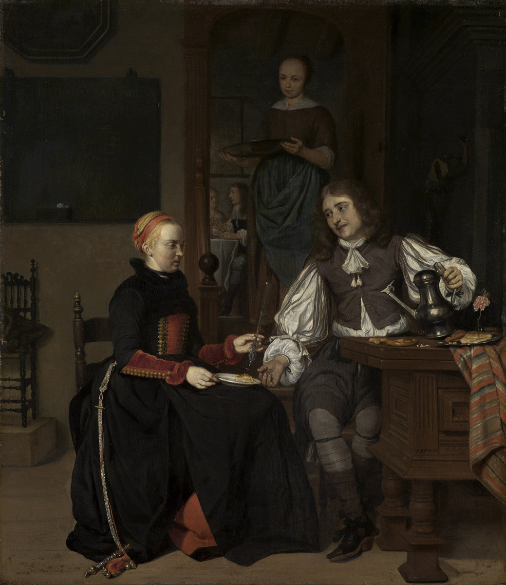 Gabriël Metsu - Young Couple at Breakfast