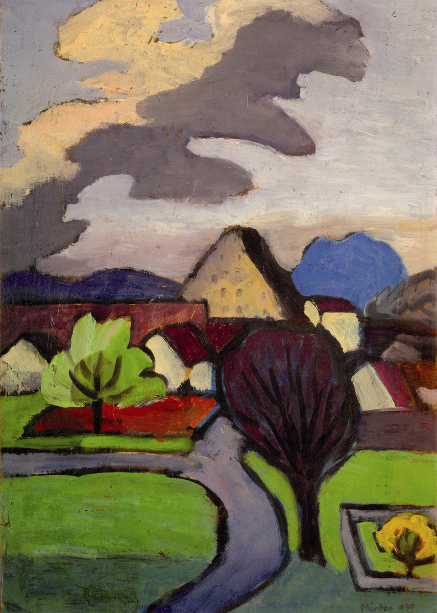 Gabriele Münter - Dorf Mit Grauer Wolke