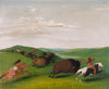 George Catlin - Catlin Buffalo Chase with Bows and Lances