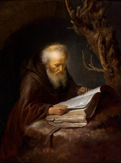 Gerrit Dou - A Hermit Saint Reading in a Cav