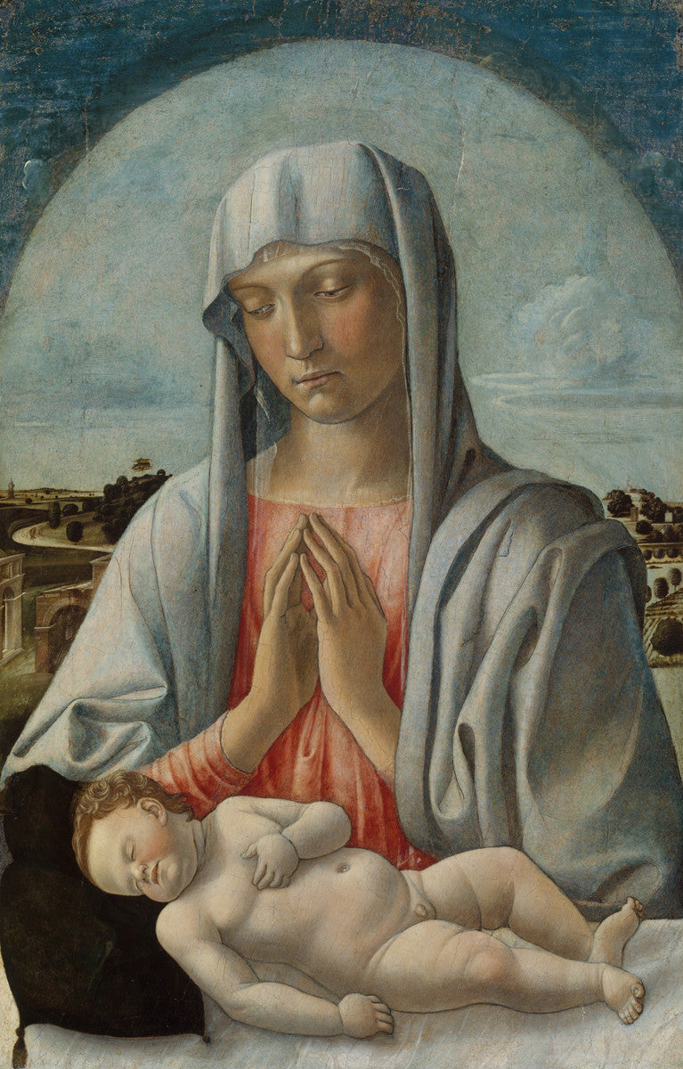 Giovanni Bellini - Madonna Adoring the Sleeping Child-Reproduction-Get Custom Art