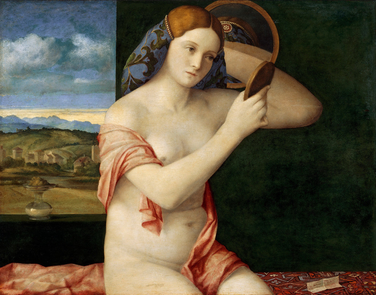 Giovanni Bellini - Naked Young Woman in Front of the Mirror-Reproduction-Get Custom Art