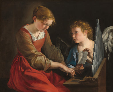 Giovanni Lanfranco - Saint Cecilia and an Angel